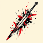 Trash Polka Sword Tattoo