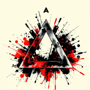 Trash Polka Triangle Tattoo