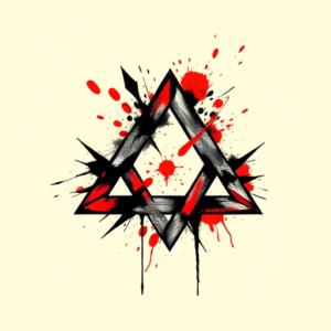 Trash Polka Triquetra Tattoo