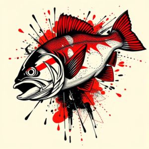 Trash Polka Trout Tattoo