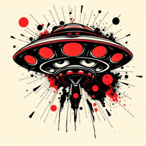 Trash Polka Ufo Tattoo