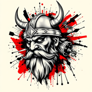 Trash Polka Viking Tattoo