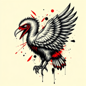 Trash Polka Vulture Tattoo