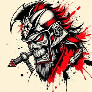 Trash Polka Warrior Tattoo