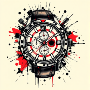 Trash Polka Watch Tattoo