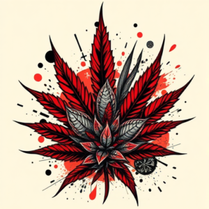 Trash Polka Weed Tattoo