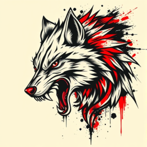 Trash Polka Werewolf Tattoo