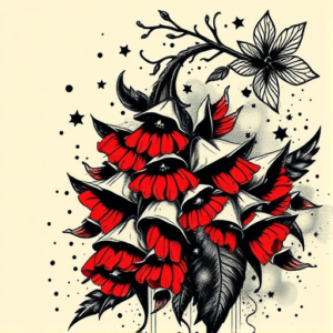 Trash Polka Wisteria Tattoo