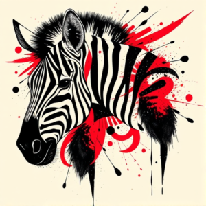 Trash Polka Zebra Tattoo