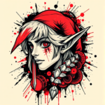 Trash Polka Zelda Tattoo