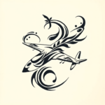 Tribal Airplane Tattoo