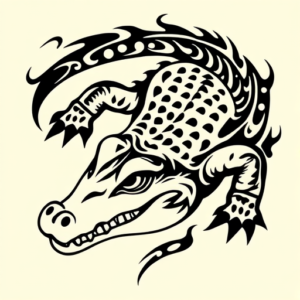 Tribal Alligator Tattoo