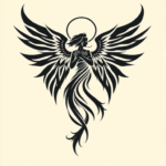 Tribal Angel Tattoo