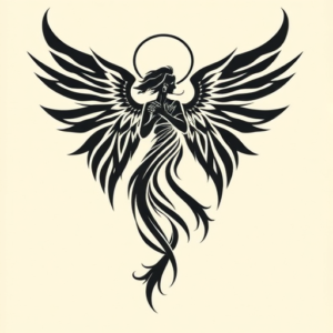 Tribal Angel Tattoo