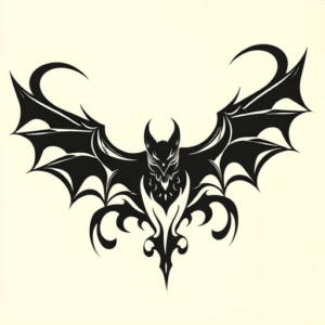 Tribal Bat Tattoo