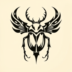 Tribal Beetle Tattoo