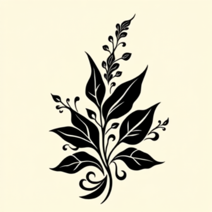 Tribal Botanical Tattoo