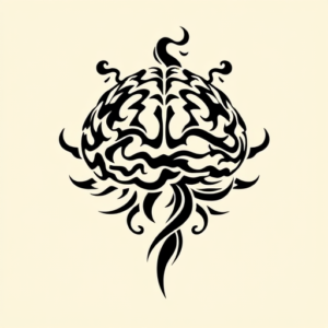 Tribal Brain Tattoo