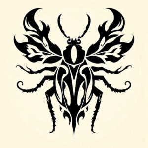 Tribal Bug Tattoo