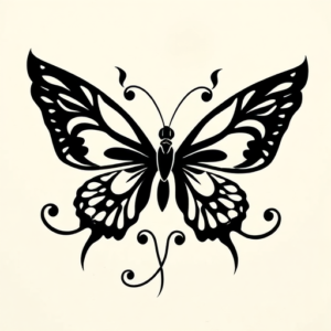Tribal Butterfly Tattoo
