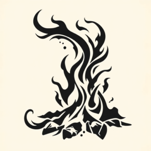 Tribal Campfire Tattoo