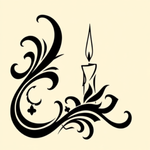 Tribal Candle Tattoo