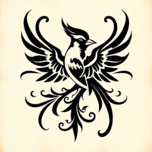 Tribal Cardinal Tattoo