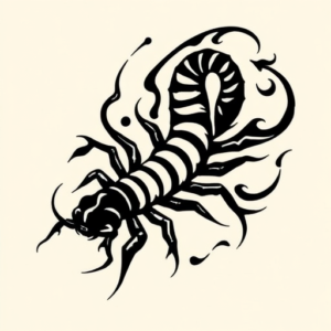 Tribal Centipede Tattoo