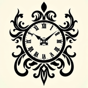 Tribal Clock Tattoo