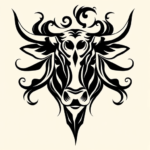 Tribal Cow Tattoo