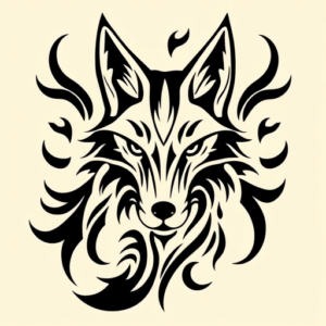 Tribal Coyote Tattoo