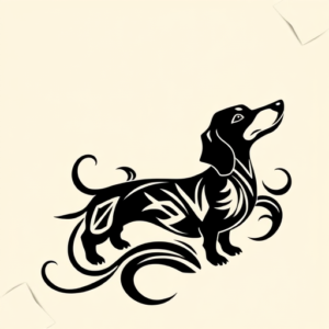 Tribal Dachshund Tattoo