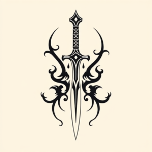 Tribal Dagger Tattoo