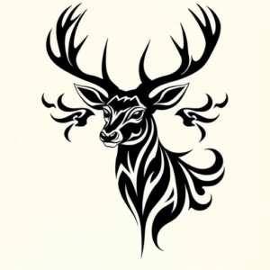 Tribal Deer Tattoo