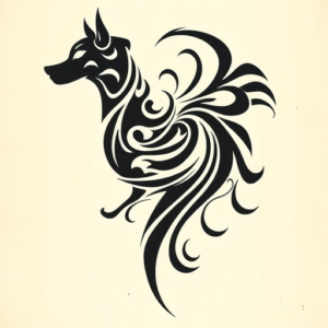 Tribal Dog Tattoo