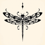 Tribal Dragonfly Tattoo