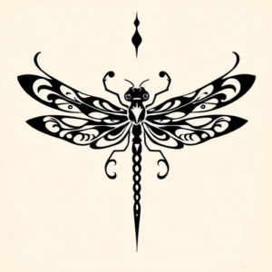 Tribal Dragonfly Tattoo