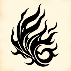 Tribal Flame Tattoo