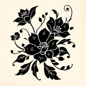 Tribal Floral Tattoo