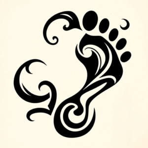 Tribal Footprint Tattoo