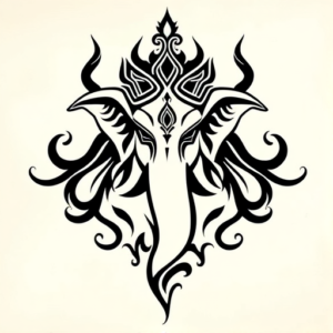 Tribal Ganesha Tattoo