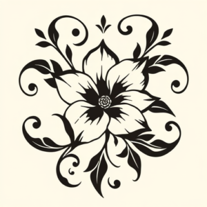 Tribal Gardenia Tattoo