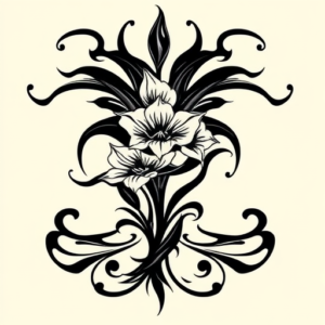 Tribal Gladiolus Tattoo