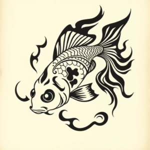 Tribal Goldfish Tattoo