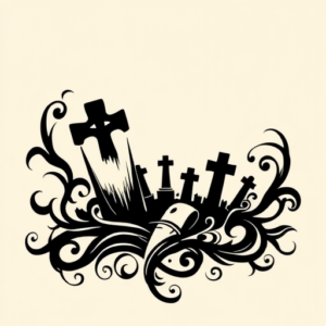 Tribal Graveyard Tattoo