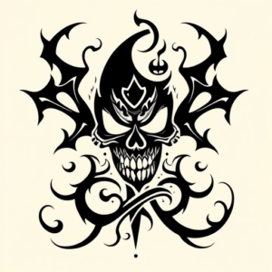 Tribal Halloween Tattoo