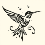 Tribal Hummingbird Tattoo