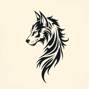 Tribal Husky Tattoo
