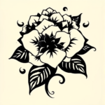 Tribal Hydrangea Tattoo