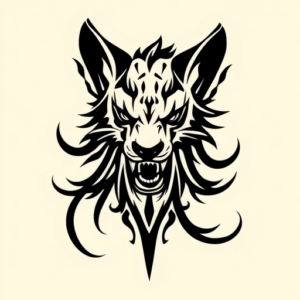 Tribal Hyena Tattoo